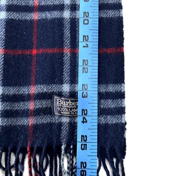 Burberrys Classic Check Scarf Black 100% Lambswool Unisex Scarf Made In England - Picture 6 of 7